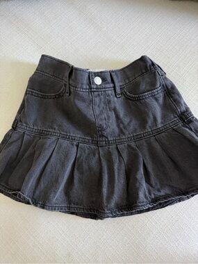 abercrombie kids Black Ruffled Denim Skort